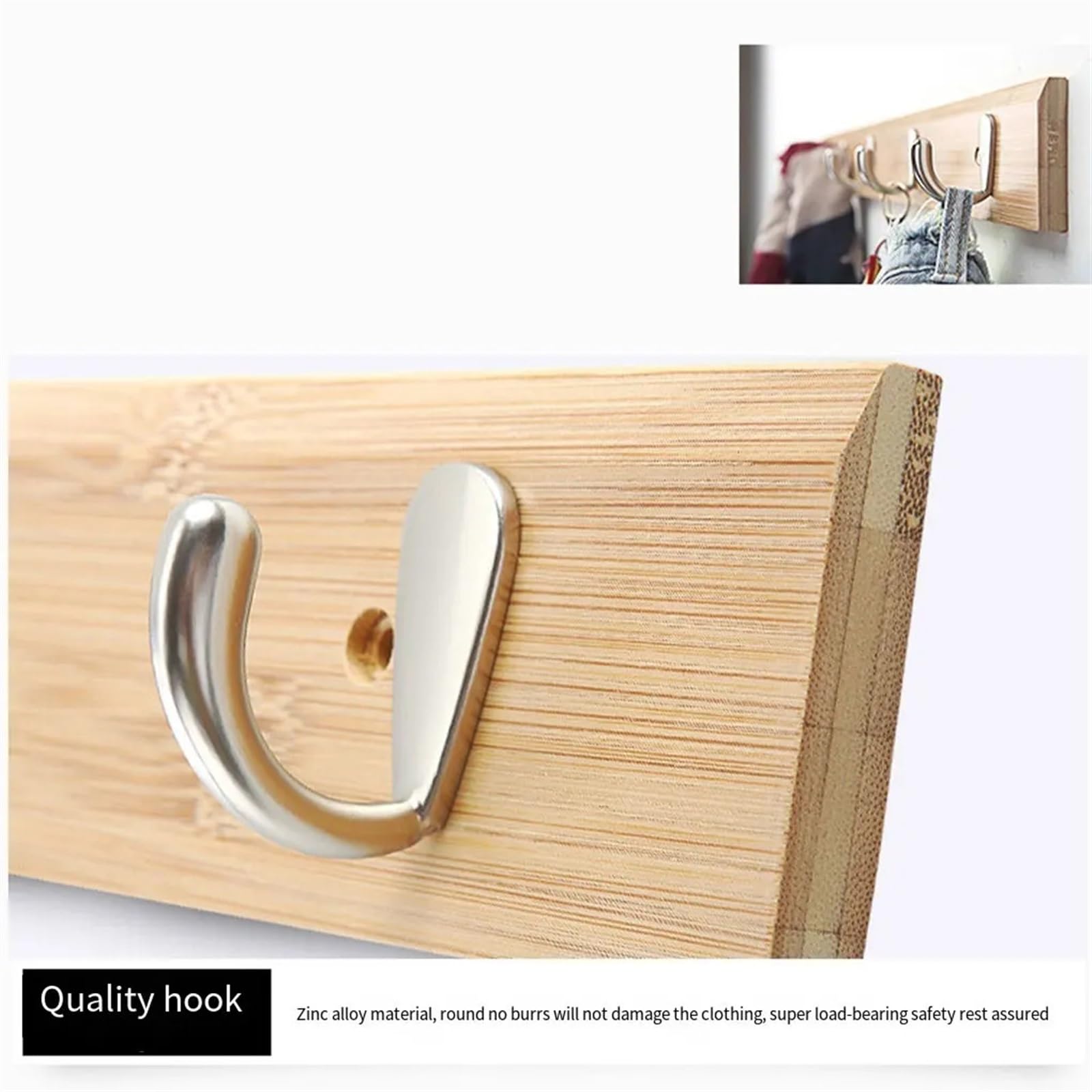CFWSHJ Ganci Appendiabiti Appendiabiti da Parete, Appendiabiti da Ingresso, Appendiabiti in Legno e Metallo, Appendiabiti Decorativo in Legno per Appendiabiti, Sciarpa, Borsa, Asciugamano, Gancio da