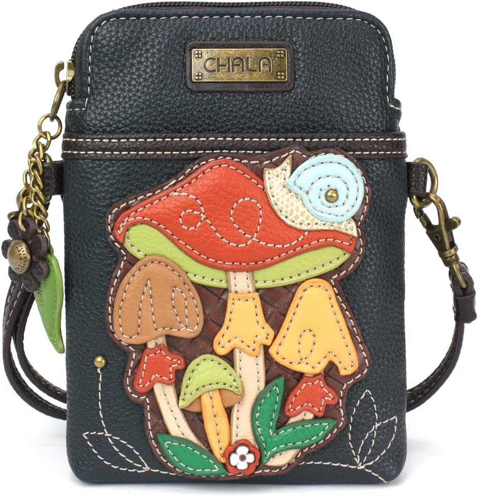 Chala Crossbody Cell Phone Purse-Women Canvas Multicolor Handbag with Adjustable Strap