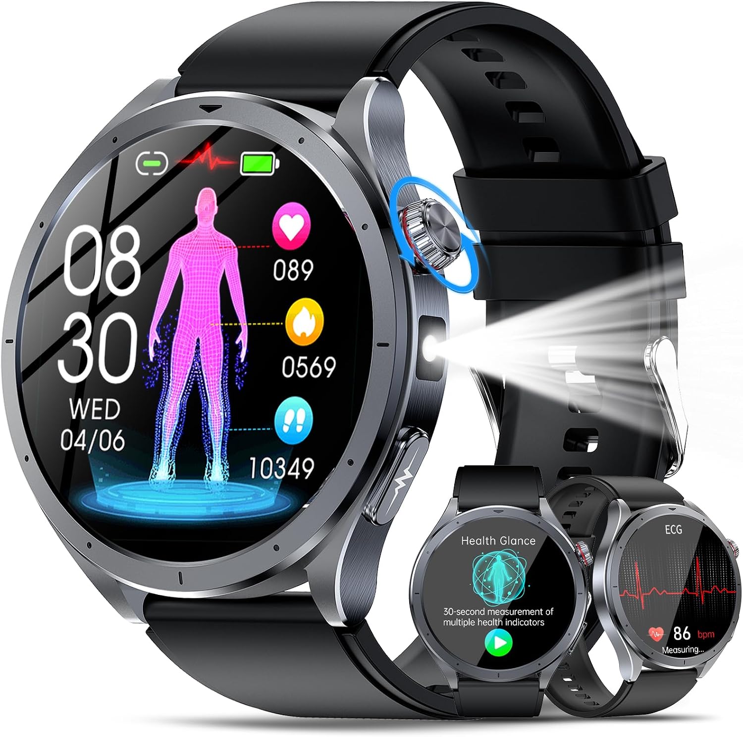 2026 Nuova Smartwatch Uomo con ECG+HRV/ChatGPT AI/Pressione Sanguigna/BMI