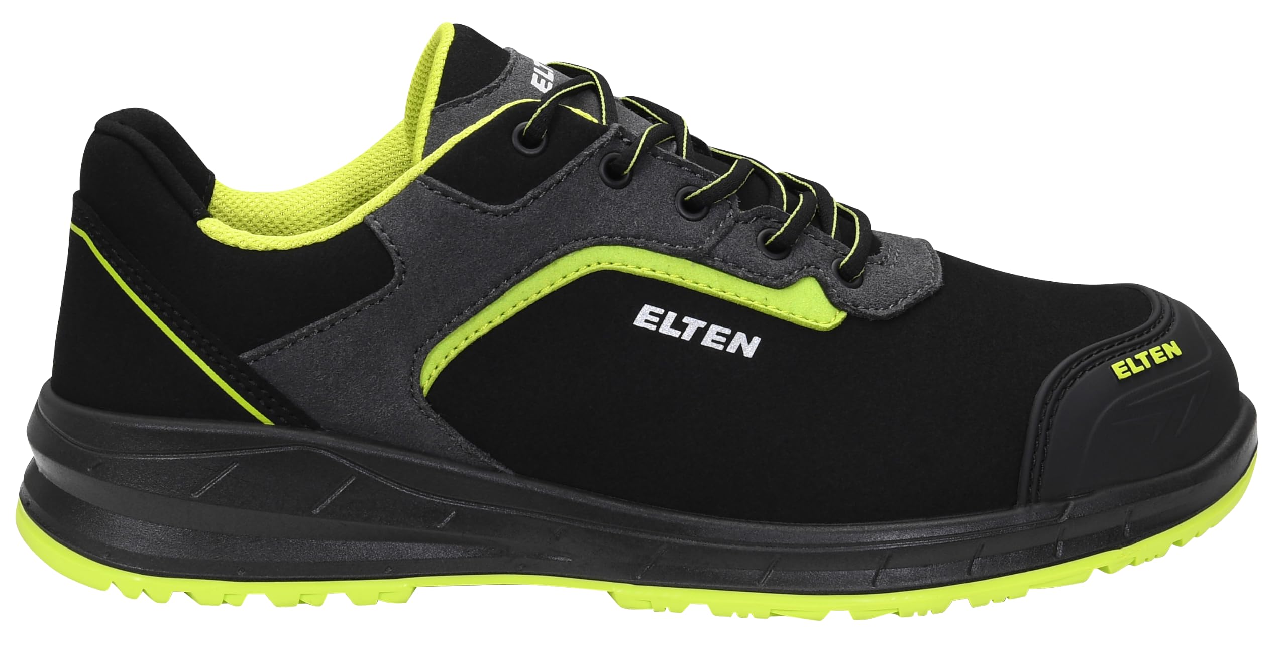 ELTEN Loan XXSports Pro Black-Lime Low ESD S3 | Sicherheitsschuhe für Damen & Herren, Stahlkappe, leicht, atmungsaktiv