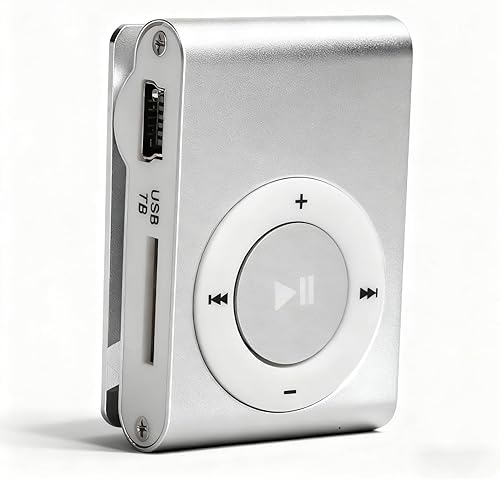 Reproductores MP3 deportivos con clip, reproductor de música portátil, reproductores MP3 sin pantalla, mini reproductor de MP3 con auriculares y