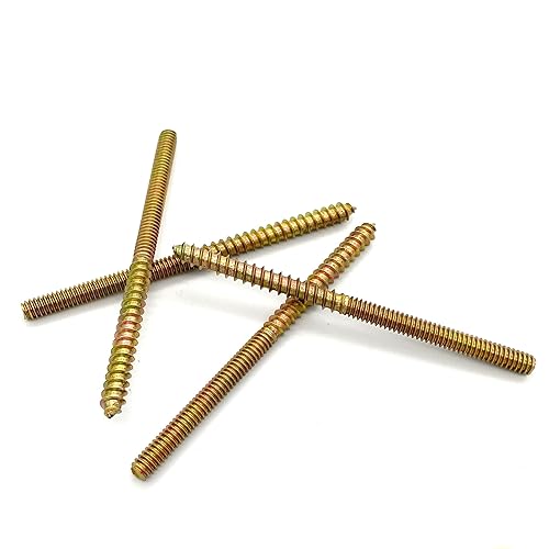 Miniatura 112 de Paquete de 8 pernos de suspensión de 5/16-18 x 4 pulgadas, pernos de doble cabeza de 5/16-18 pulgadas, tornillos de clavija de madera 5/16