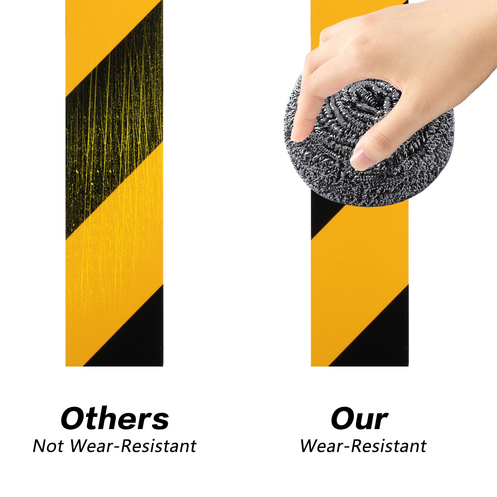 Ruban Signalisation Jaune/Noir - 50mm X 32m - PVC - Pour Marquage Sol