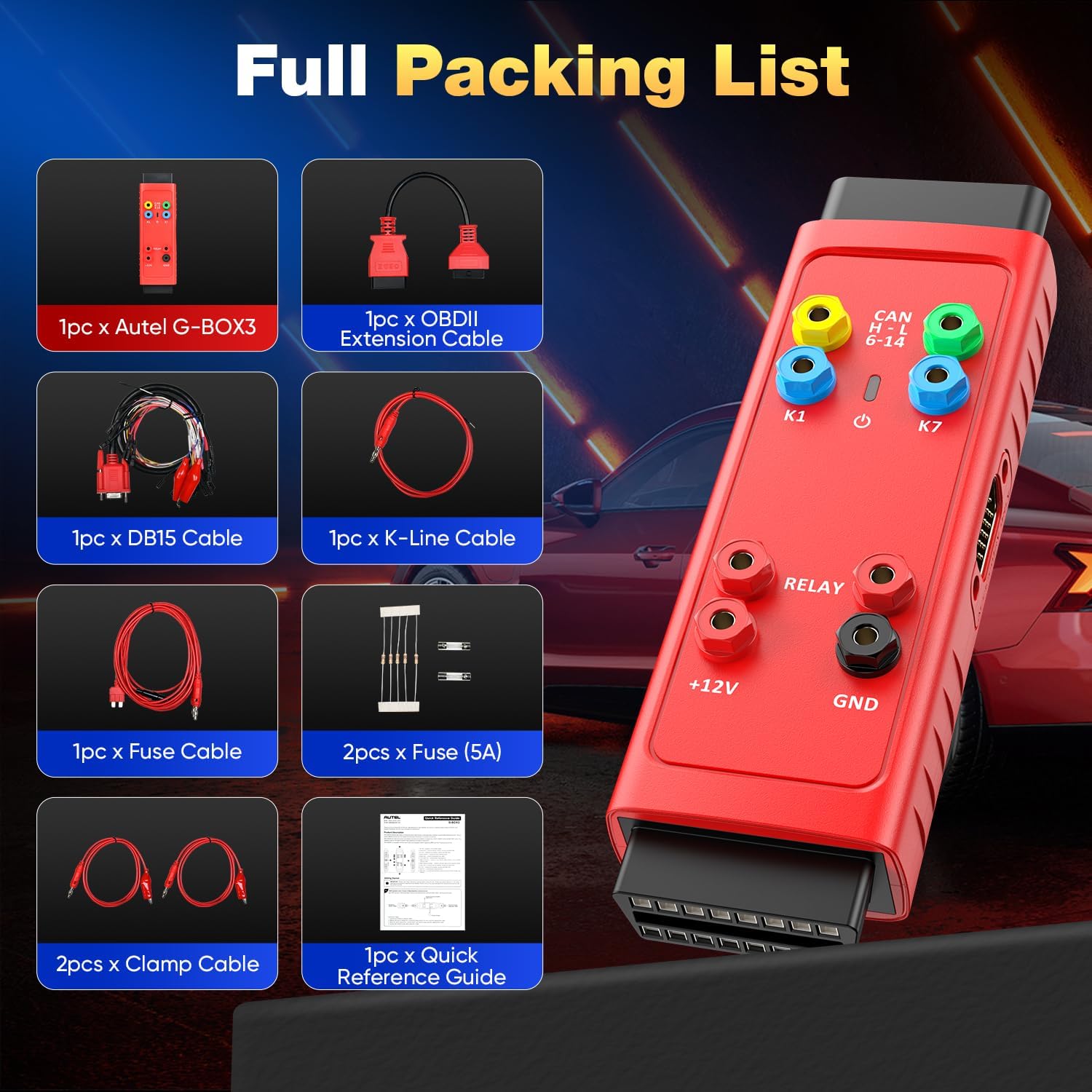 Autel G-BOX3 Accessory Tool Adapter, 2026 Upgraded of Gox2 G-BOX2, Gbox3 Adapter for Mercedes-Benz/for BMW, Works W/MaxiIM IM508(S) + XP400, IM608 PRO II, IM608S II, IM608 PRO 2 Scanner