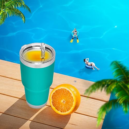 Miniatura 7 de Vaso de 20 onzas, tapas de popote de repuesto compatibles con YETI Rambler de 16 onzas, vaso de 20 onzas, taza de 24 onzas, taza con popote de 25