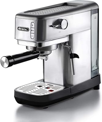 Ariete 1380, Macchina da Caffè in Metallo, Compatibile con Caffè in Polvere e Cialde ESE, 15 Bar Massime, Filtro 1 o 2 Tazze, Lancia per Cappuccino, 1300W, Silver