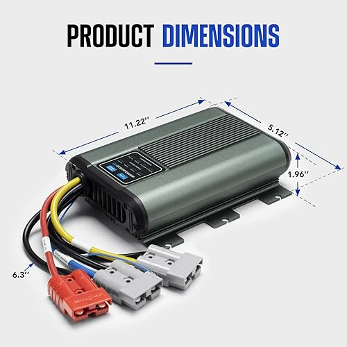 Miniatura 8 de ATEM POWER Cargador de batería de 25 A 12 V CC a CC con enchufe Anderson Carga inversa MPPT para AGM, gel, calcio, plomo ácido, baterías LiFePO4 de