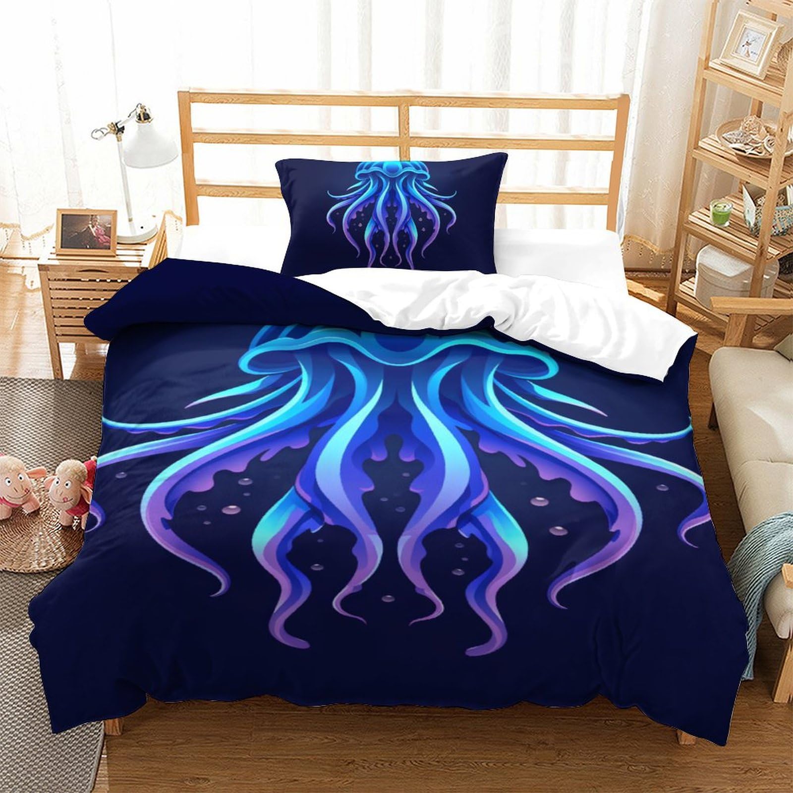 Housse de couette méduse 3D pour transformer la chambre des enfants