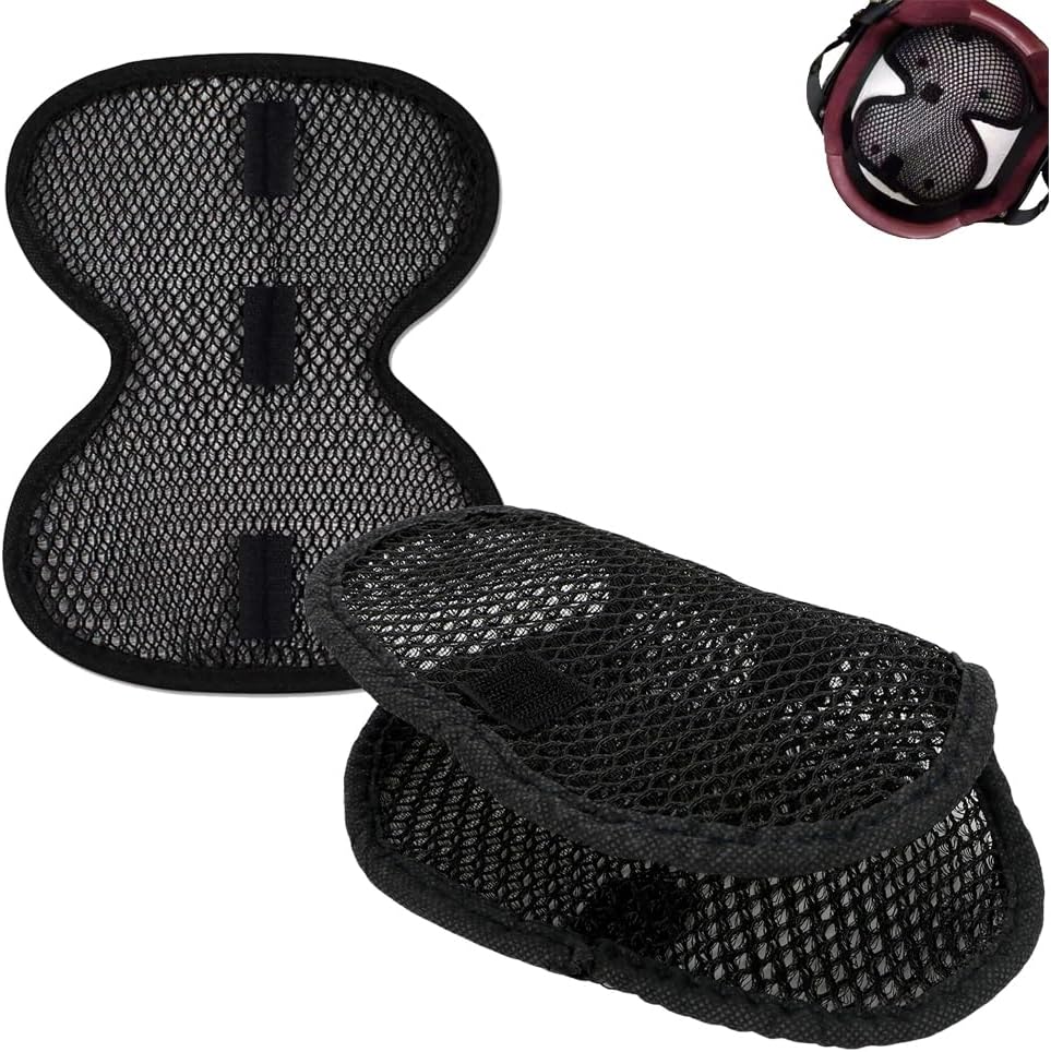 2 Pack Motorcycle Helmet Liner Padding Summer Mesh Cooling Skull Inner Pad 3D Reusable Washable Breathable Lining Pads for Electric Bicycle Street Bike Helmets 2 Pack Motorcycle Helmet Liner Padding Summer Mesh Cooling Skull Inner Pad 3D Reusable Washable Breathable Lining Pads for Electric Bicycle Street Bike Helmets