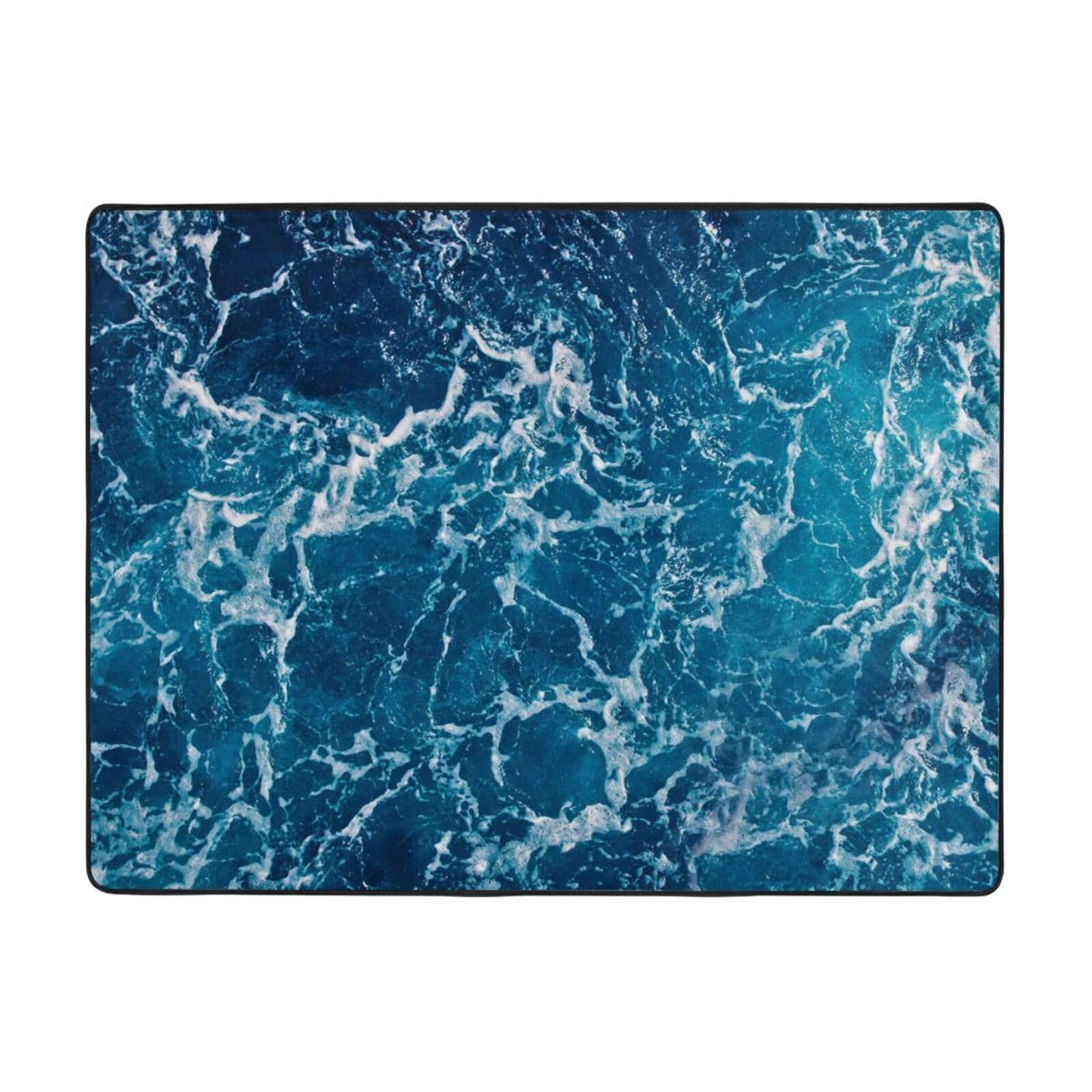 BAFAFA Sea seen from the top Tappeto stampato morbido tappeto antiscivolo tappeto da pavimento tappetino da yoga decorazione per la casa tappetino da bagno di lusso tappetino da gioco