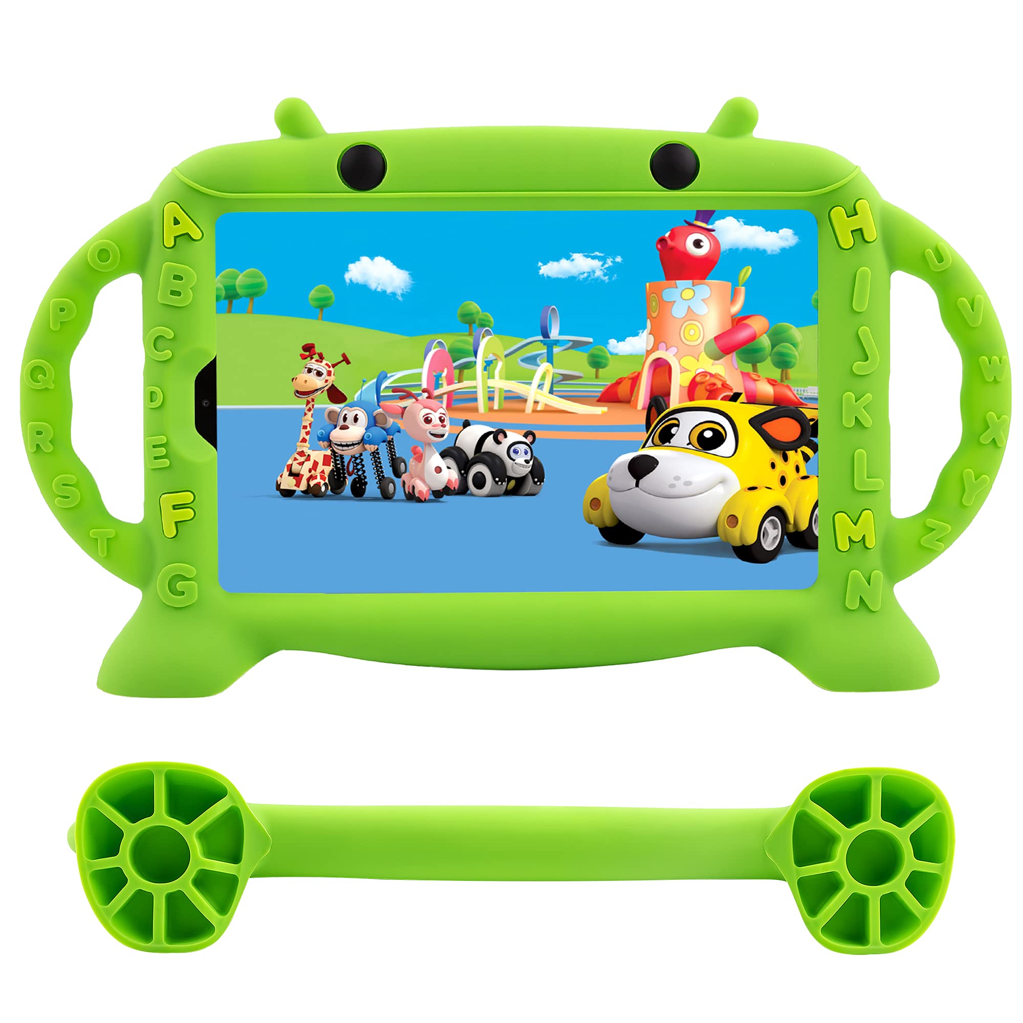 CHIN FAICase for Samsung Galaxy Tab A 8.4 -T307 (2020) - Shockproof Silicone Kids Friendly Soft Protective Cover with Handles for Galaxy Tab A 8.4" 2020 Release - Stands on Its Own (Green)