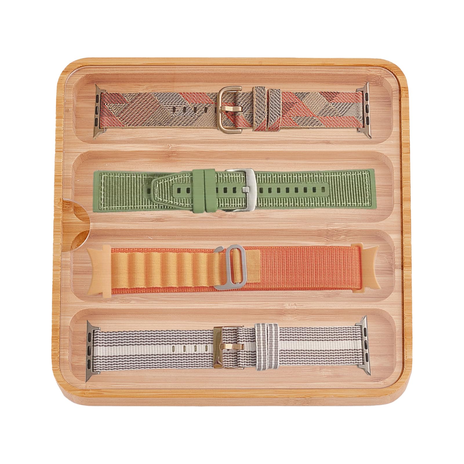 Présentoir en bois pour bracelets de montre avec écrin acrylique