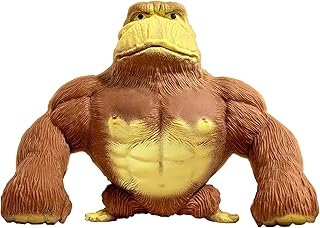 Funny Squishy Monkey Latex Monkey Gorilla Toy Kids Jungle Animal Figurine, Adults Gorilla Squishy Toy, Anime Figurine Stress Relie Toy, Kids for Christmas and Halloween