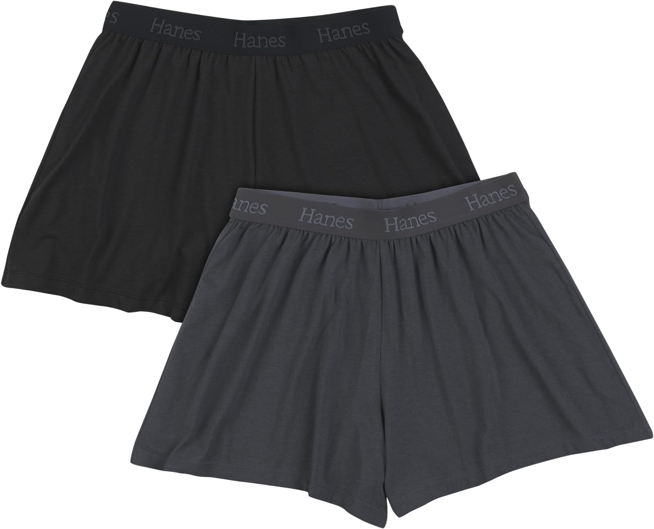 HanesWomen's Originals SuperSoft Comfywear Sleep Shorts, 3.25" (2 Pack)