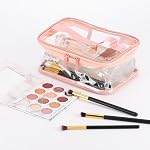 Makeup Bag Zipper Waterproof Portable Travel Storage, Travel Toiletry Bags - Pink