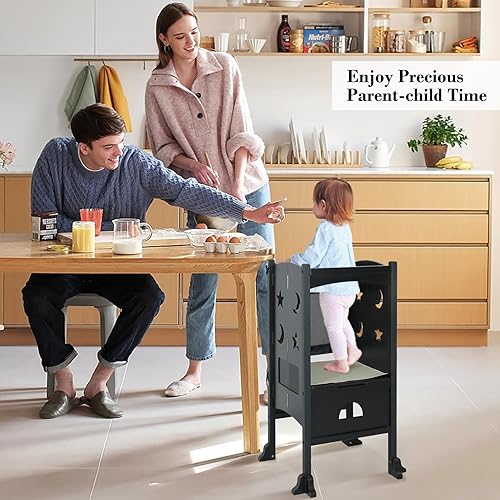 Miniatura 5 de Taburete para niños pequeños, taburete de cocina para niños pequeños, taburete auxiliar de cocina para niños pequeños, taburete para encimera de