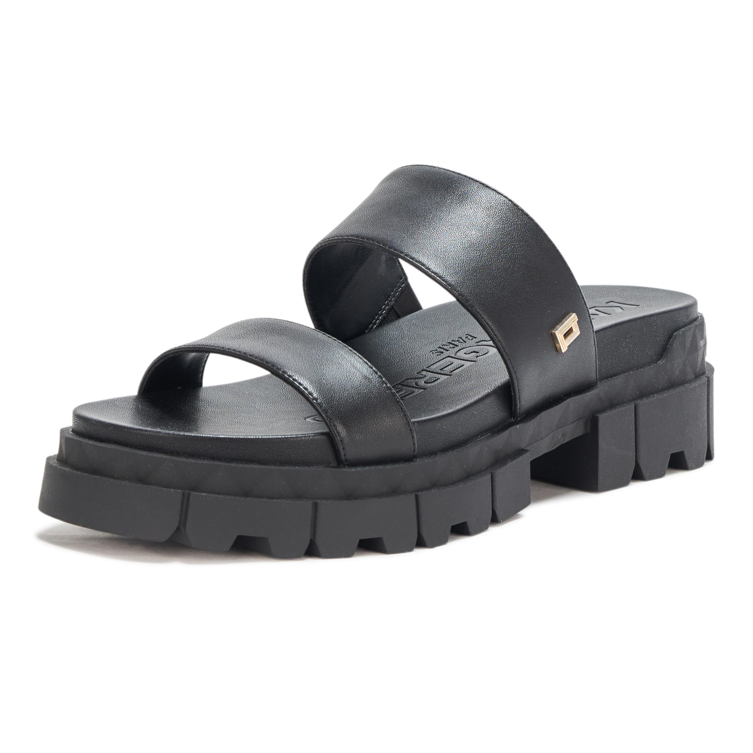 KARL LAGERFELD Damen Everyday Cushioned Insole Lacara-Lug Slide Sandalen mit Absatz
