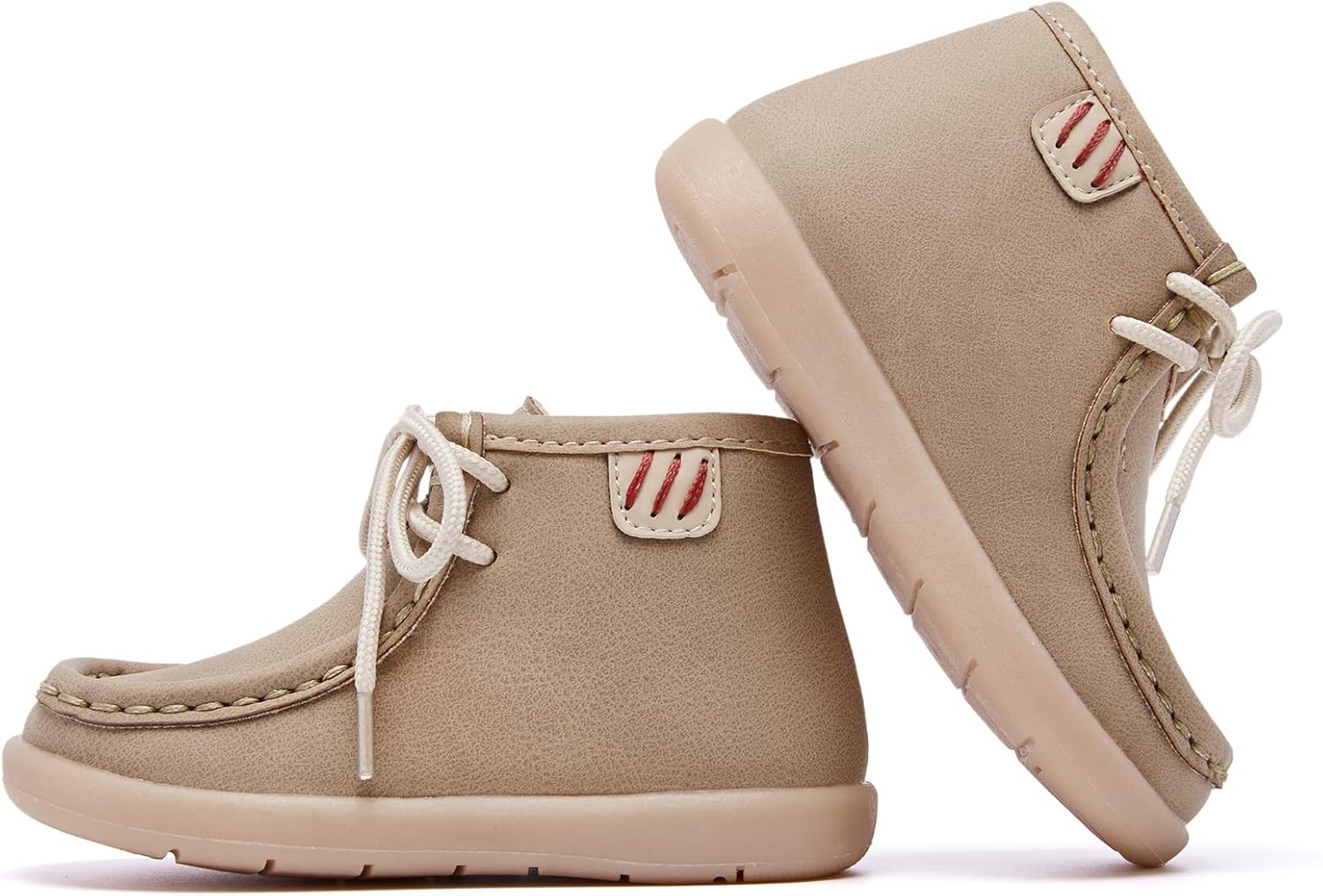 MORENDL Baby Boy & Girl Boots Infant First Walking Shoes Toddler Non-Slip Lace-Up Dress Shoes - Image 5