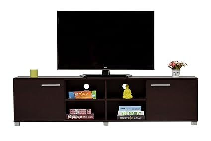 DeckUp Uniti Engineered Wood TV Stand and Home Entertainment Unit (Dark Wenge, Matte Finish)