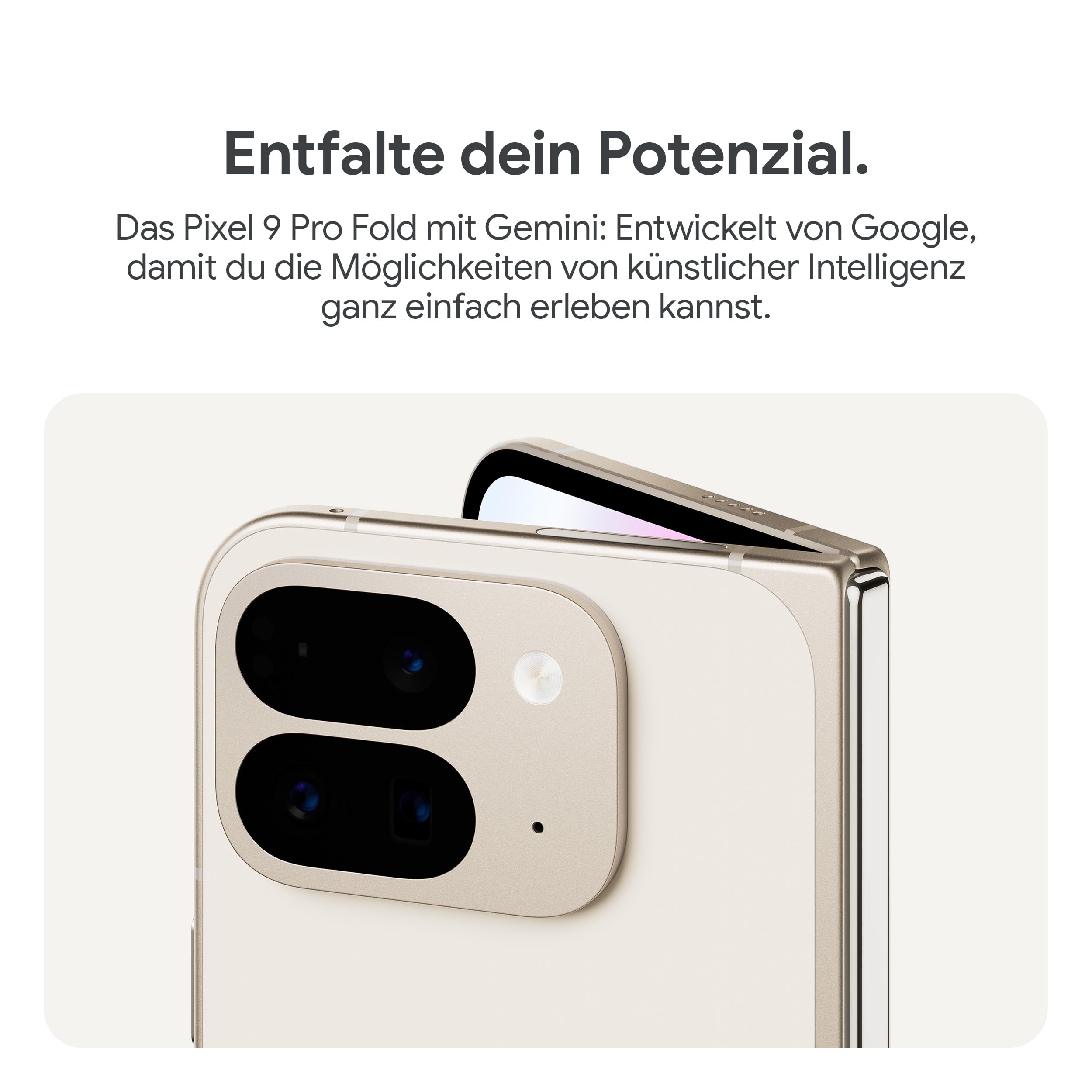 Google Pixel 9 Pro Fold - Unlocked Android Smartphone with - Advanced Triple Rear Camera System - Foldable Display - Hands-Free Video - Porcelain - 256 GB (Renewed)