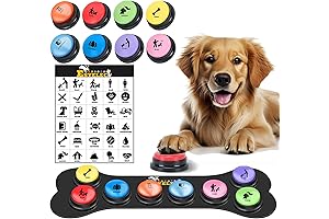 Dog Buttons for Effective Animal Communication: A Pack of 8 Talking Buttons...