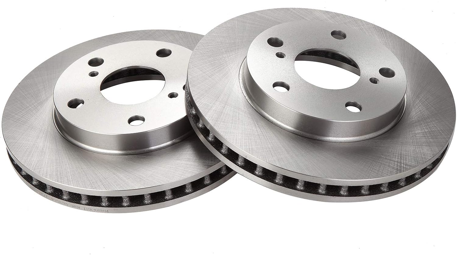 TRQ Front Brake Rotors Set Vented Compatible with 1992-2001 Toyota Camry