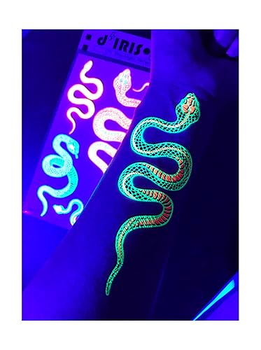 Miniatura 8 de Blacklight Glow Party Tatuaje temporal - 1 hoja -Buttt...