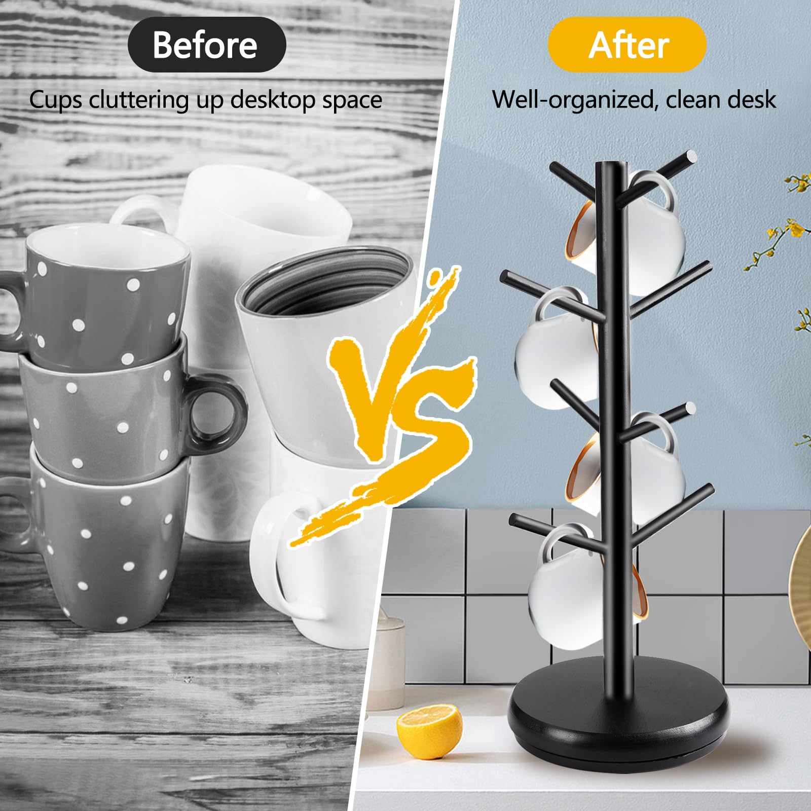 Supporto per tazza da caffè per bancone, portabicchieri da