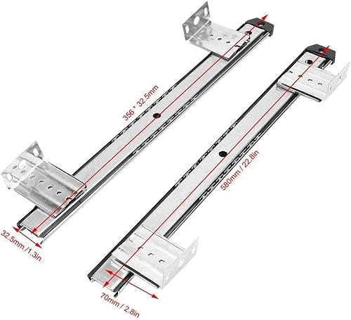 Miniatura 2 de Bandeja de cajón de computadora de acero laminado en frío, 2 piezas, accesorios para teclado, soporte de riel deslizante para teclado, color blanco,