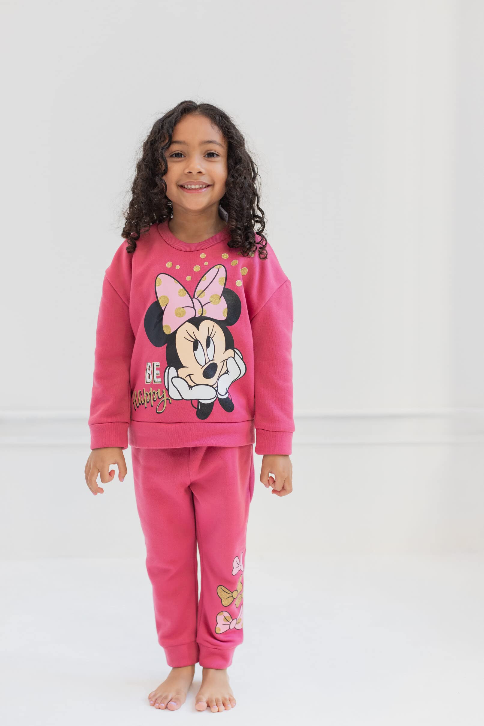 Disney Bluza i spodnie z polaru z Myszką Minnie Myszką, zestaw dla noworodków i dużych dzieci, kolor fioletowy, 24 miesiące, purpura, 24 miesięcy