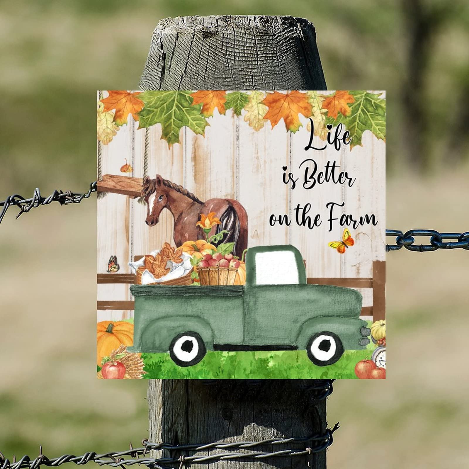 Décoration murale ferme en bois pour embellir votre cuisine rustique de 30 cm