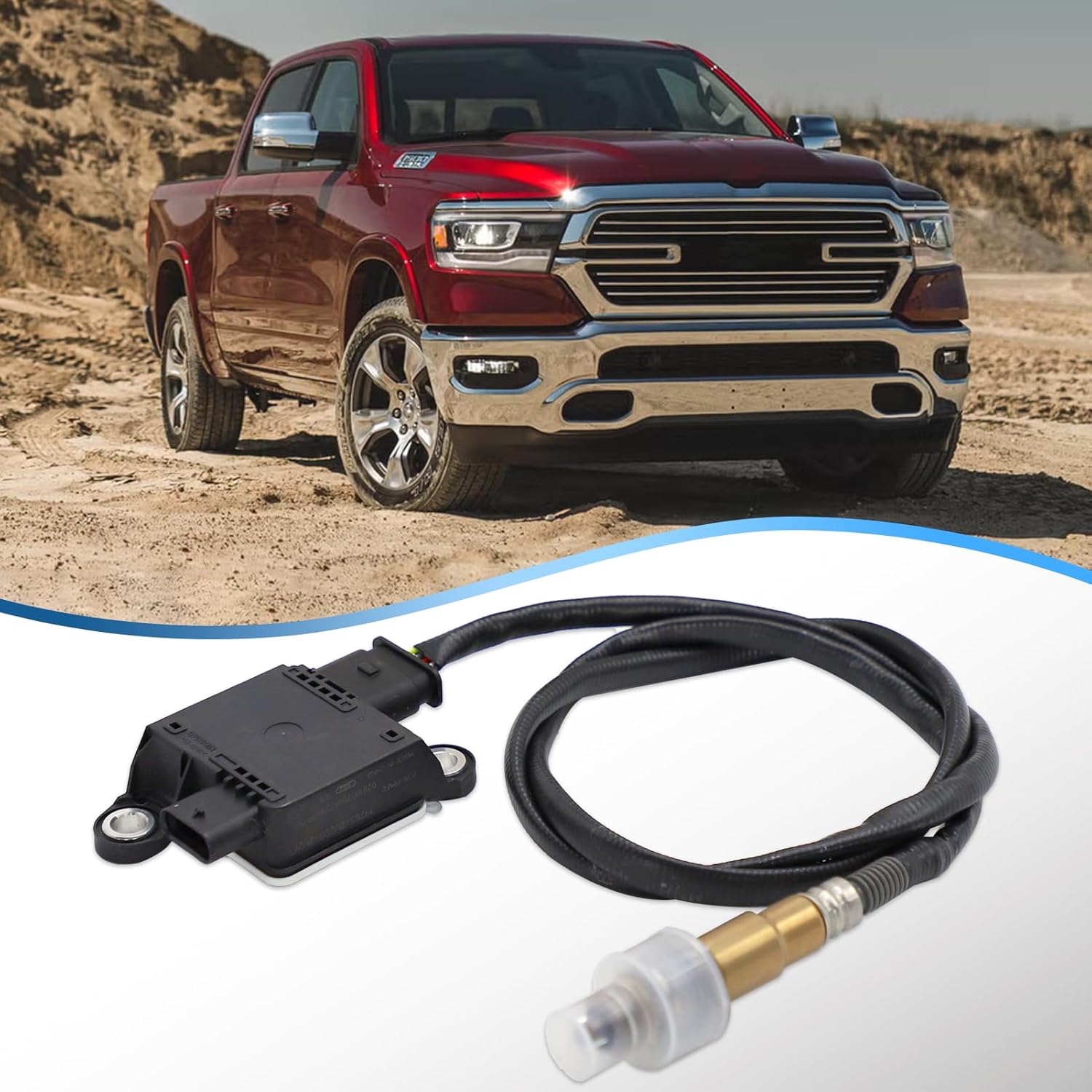 68171189AA Diesel Exhaust Particulate Sensor Matter PM Sensor for 2014-2018 Dodge Ram 1500/2019 Ram 1500 Classic 3.0L V6 OE Replace 68171189AA 68171189AB 68171189AC OEM Replace 0281006402