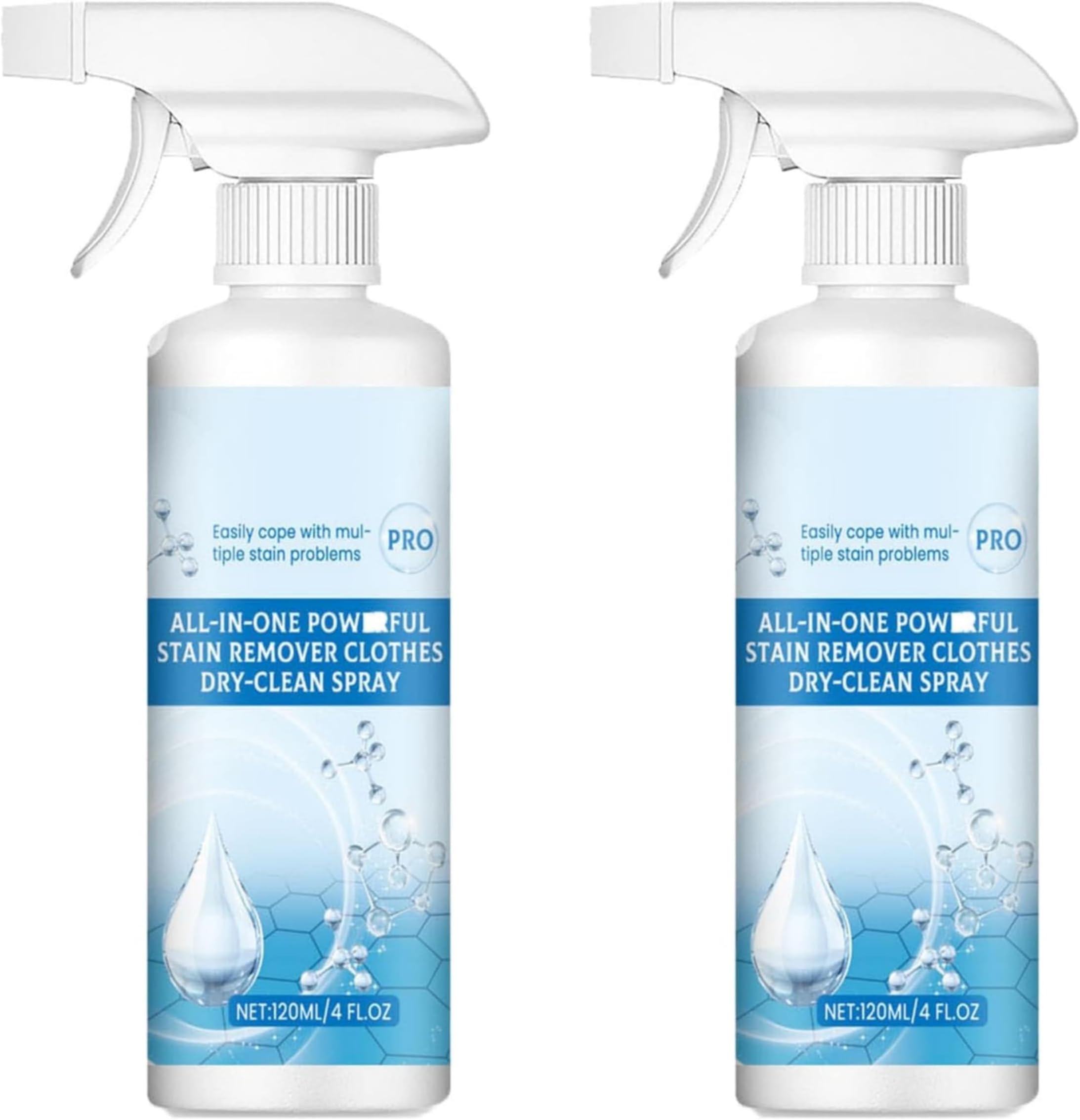 Laundry Stain Removal Clean Spray, Sowhatahow All Powerful Stain Remover Clothes Dry Spray, 400ML Non-ionic Laundry Stain Removal Emulsifier for Clothes, Shoes, Kitchen, Cars, Furniture (2)