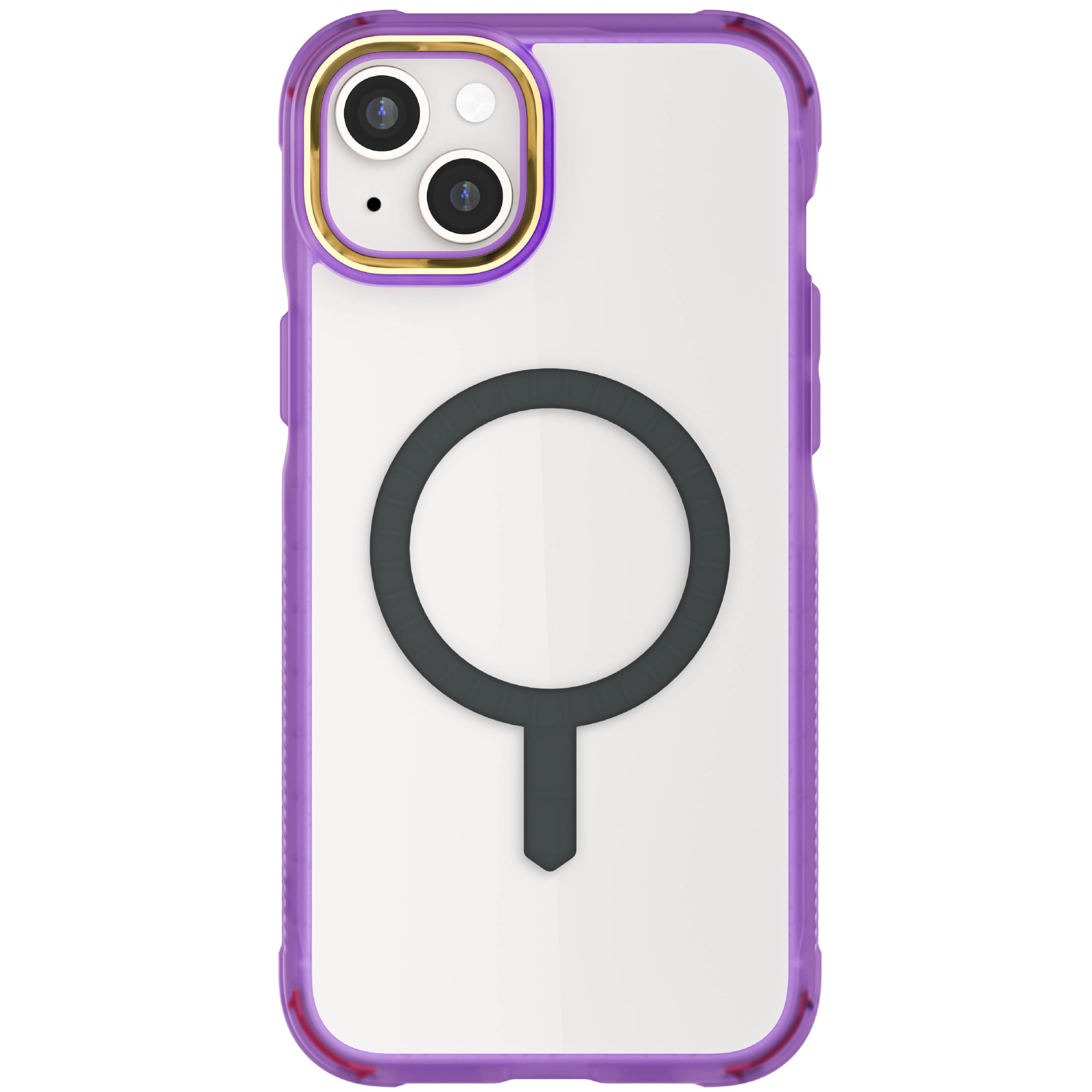Ghostek Covert Custodia magnetica per iPhone 15 Plus, trasparente, compatibile con accessori MagSafe, protezione antiurto dalle cadute, cover trasparente per telefono (6,7 pollici, viola)