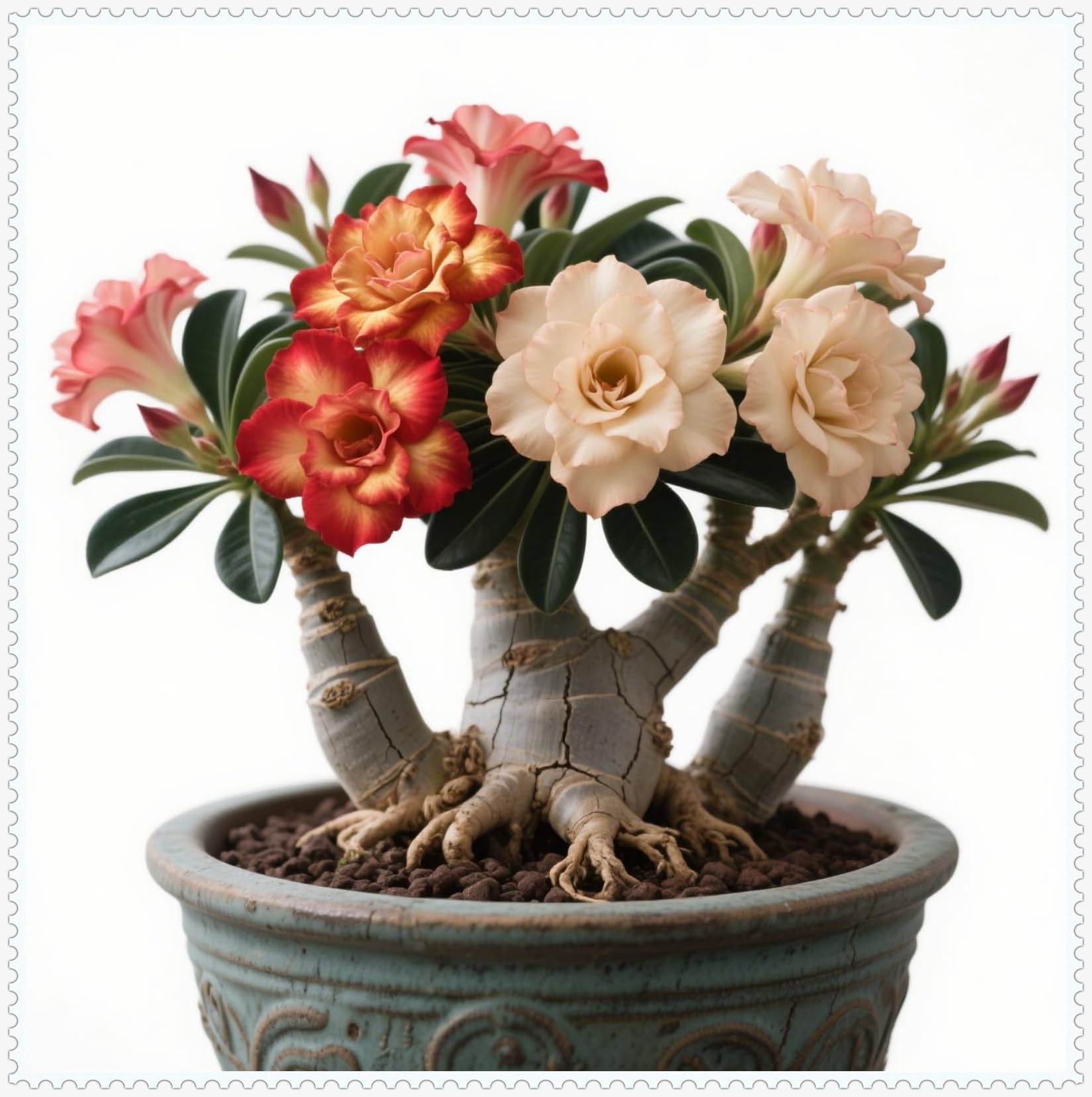 Elegant Desert Rose Bulbs – Hardy Perennial Plants Ready for Planting in UK Gardens/Hardy Perennial/Excellent Display-3 Bulbs-C