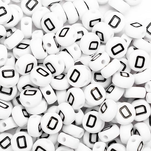 Vista 8 de 500 cuentas acrílicas de letras de 0.236 x 0.157 pulgadas, cuentas del alfabeto para hacer joyas, cuentas de letra C para hacer pulseras, collares