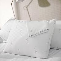 Vista 9 de FeelAtHome Funda de almohada de enfriamiento impermeable de 65 % poliéster y 35 % rayón derivado de bambú, 20 x 54 pulgadas (almohada corporal), muy