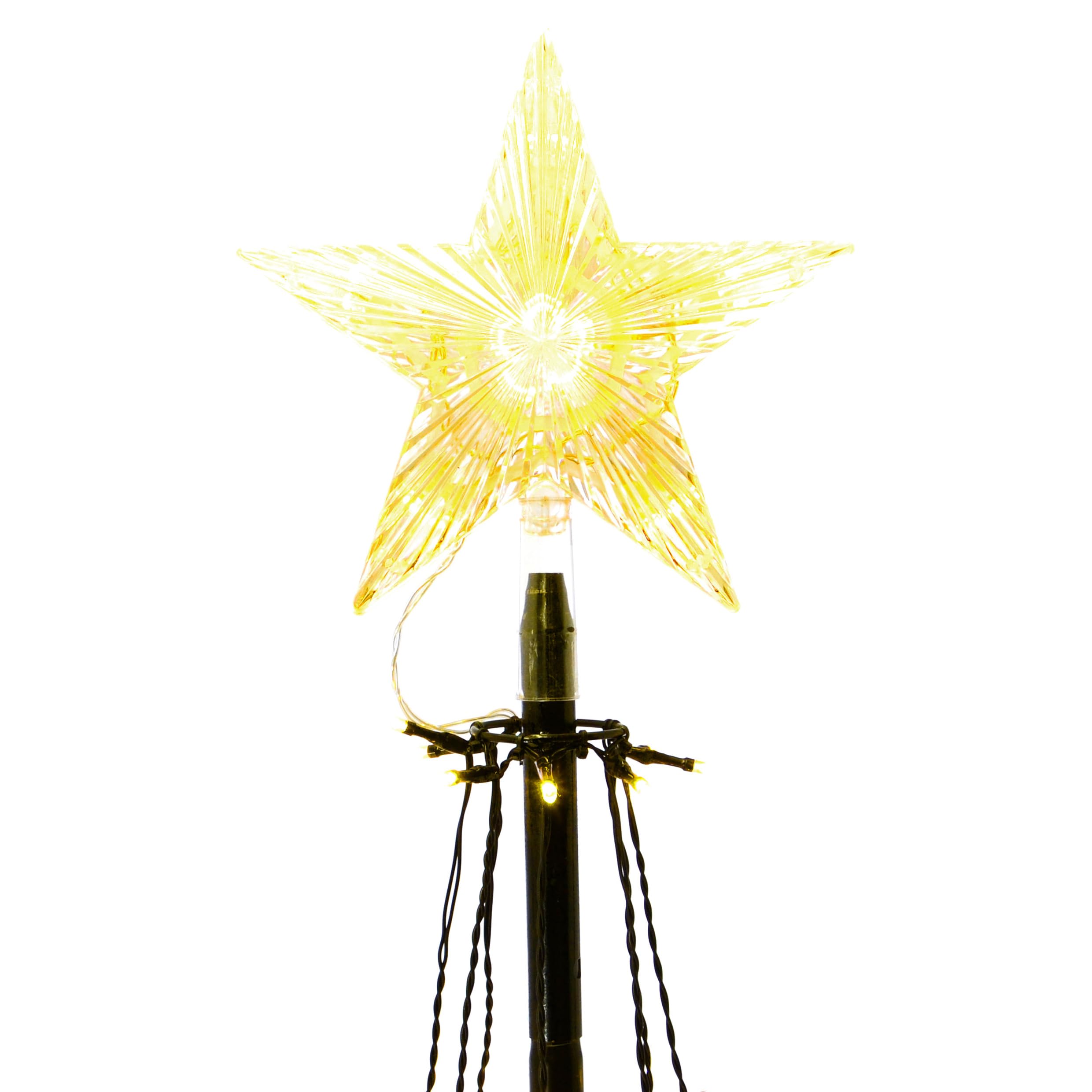 Nipach Lichtpyramide mit Leucht-Stern - 140 LED warm weiß - Trafo