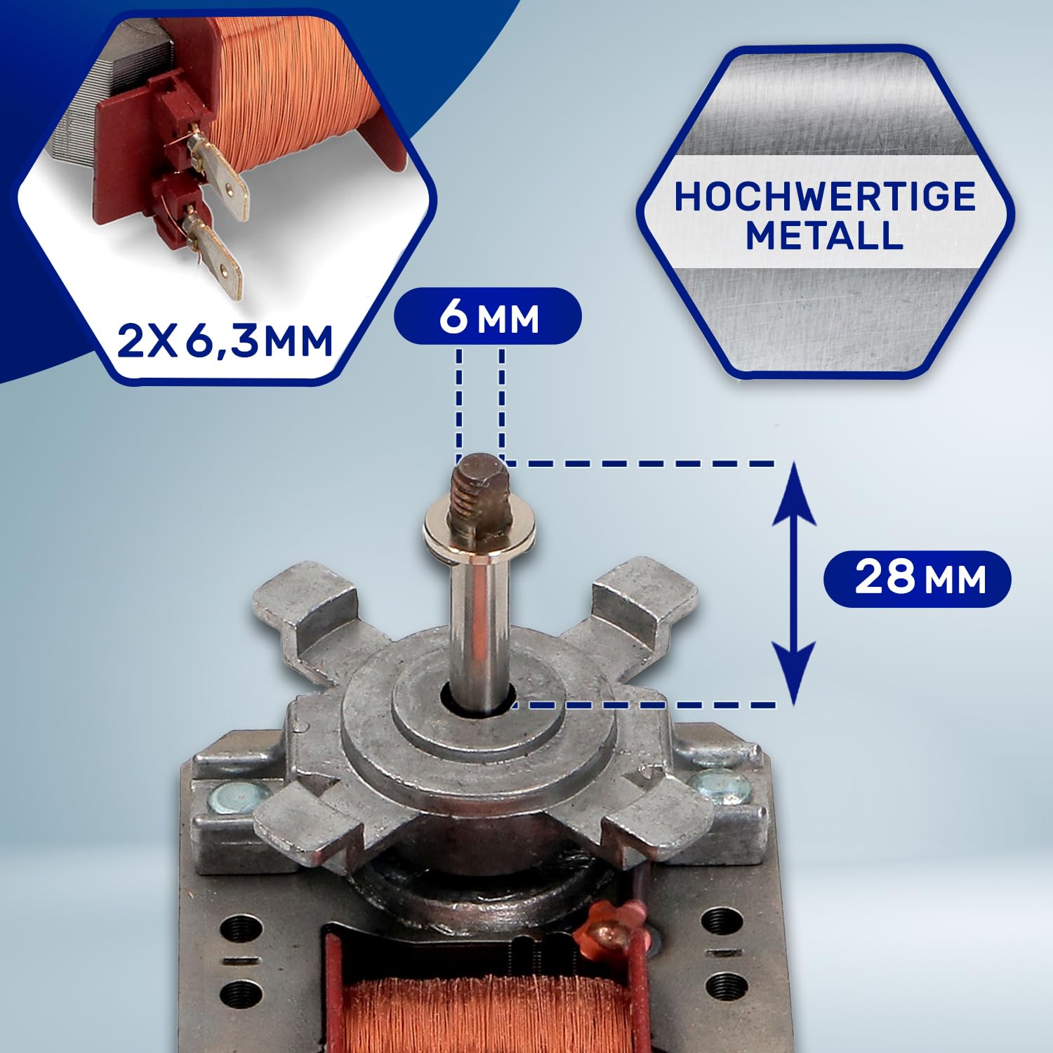 Motor Heißluftgebläse für Backofen 22W 220-240V 50-60Hz mit dem Originalcode 3304920204 3370673091 3370673125 3890813045 für Zanussi - HERGESTELLT IN ITALIEN - Garantie 10 Jahre - MONTERAL