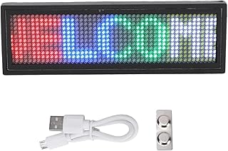 Greensen LED-Namensschild, 12x48 APP-steuerbar Programmierbares Namensschild mit Magnet- und Nadelbefestigungen, für Restaurant Laden Ausstellung Hotel Party