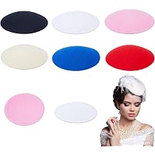NICENEEDED 6 PCS Round Fascinator Hat Base, EVA Cloth Multicolor Millinery Hats Base, 4.33 inch Women Vintage Sinamay Hat for DIY Craft Millinery Making Material