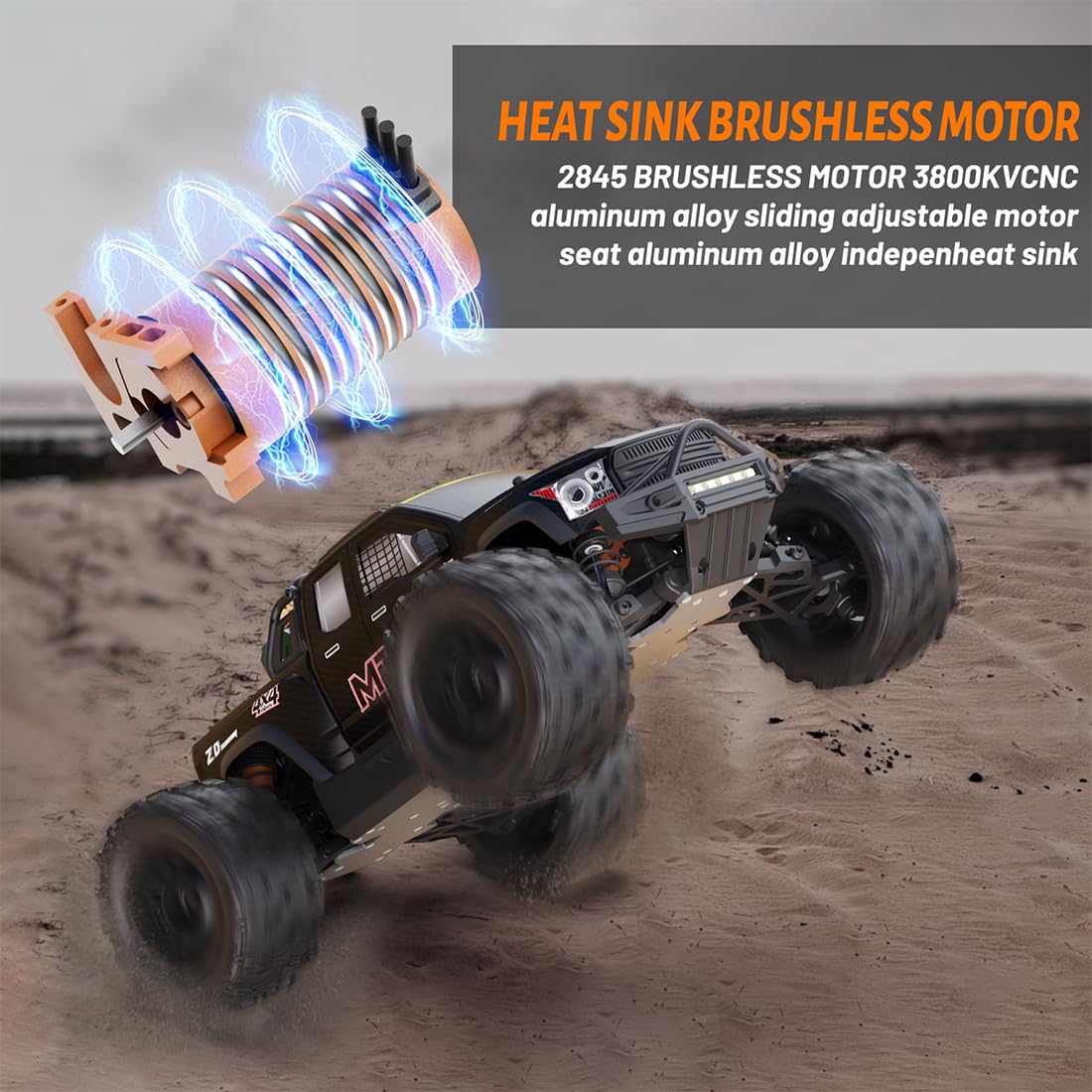 ZD Racing 1/16モンスタートラック MT16 ブラシレスモーター ZD Racing MT-16 1:16 4WD Brushless Monster Truck - 80km/h RC