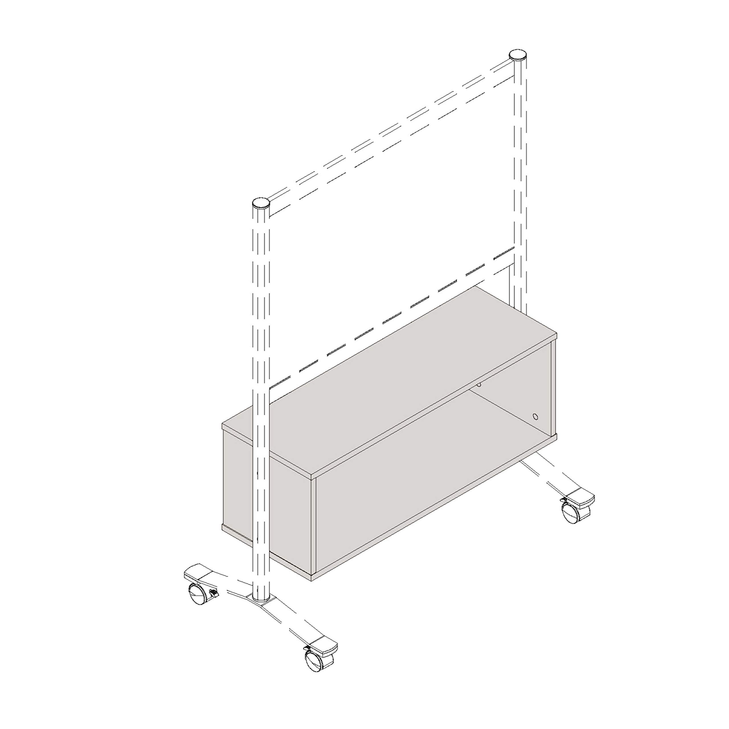 Lorell Panel System Open Storage Cabinet Aufbewahrungsregal, Laminat, walnuss, 18.1" x 31.5" x 15.8"