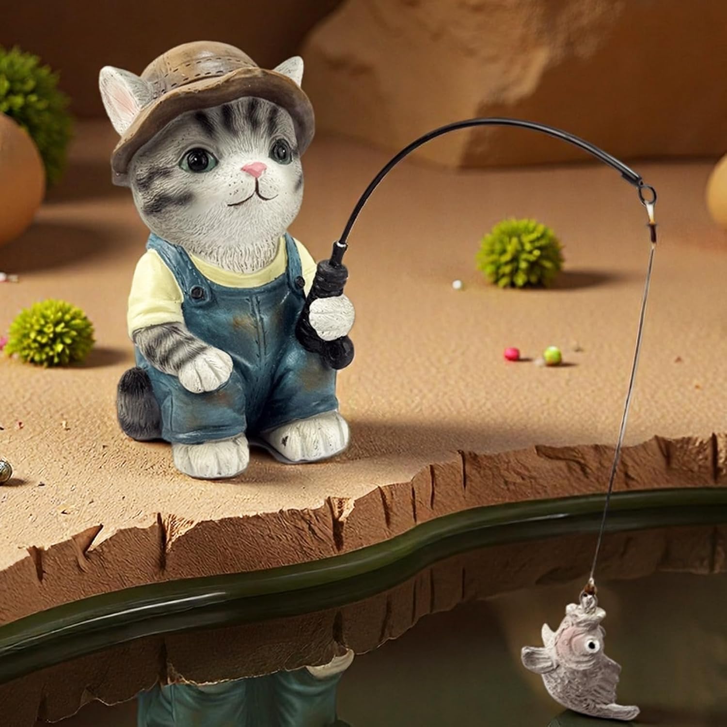 Gnome Statue Tree Face Outside Yard Art Outdoor Statue, 12 Inch Elf Out of The Window Tree Decor and Yard Decorations, Whimsical Gnomes Garden Sculptures & Statues, Fairy Tree Peeker Ornaments