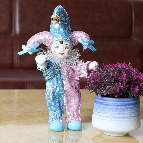 Miniatura 4 de DYNWAVE Muñecas de porcelana de moda, disfraz de arlequín de 8 pulgadas de altura, regalos creativos de San Valentín para novia