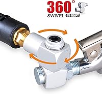 Vista 4 de Accesorios de manguera de aire, 3 piezas de conectores de manguera de aire giratorios de 360 grados, accesorios de aire NPT macho y hembra de 1/4