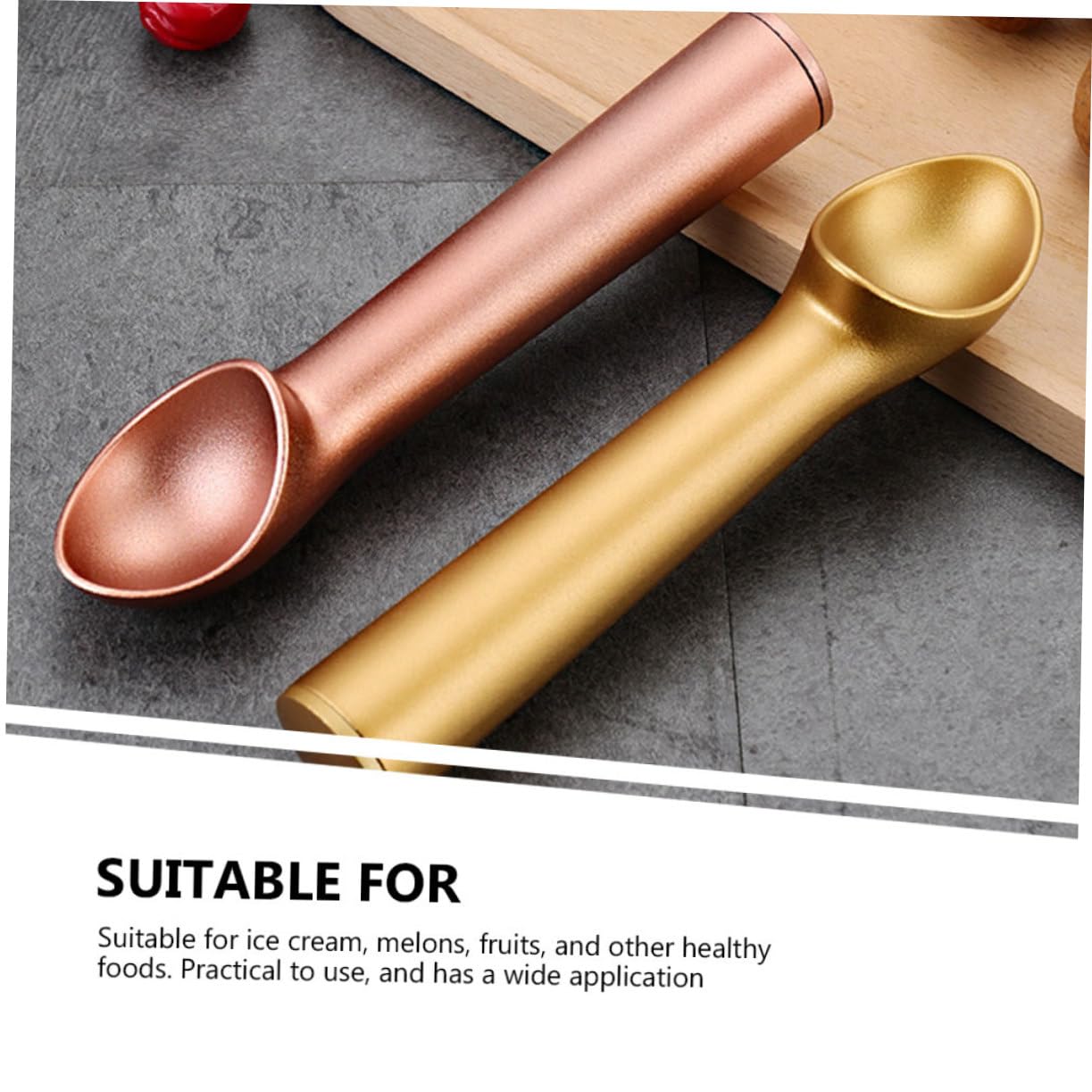 VALICLUD 4pièces Cuillère à Glace Multifonctionnelle Aluminium Cuillère à Fruits Et Pastèque Pratique Pour Cuisine Pâtisserie