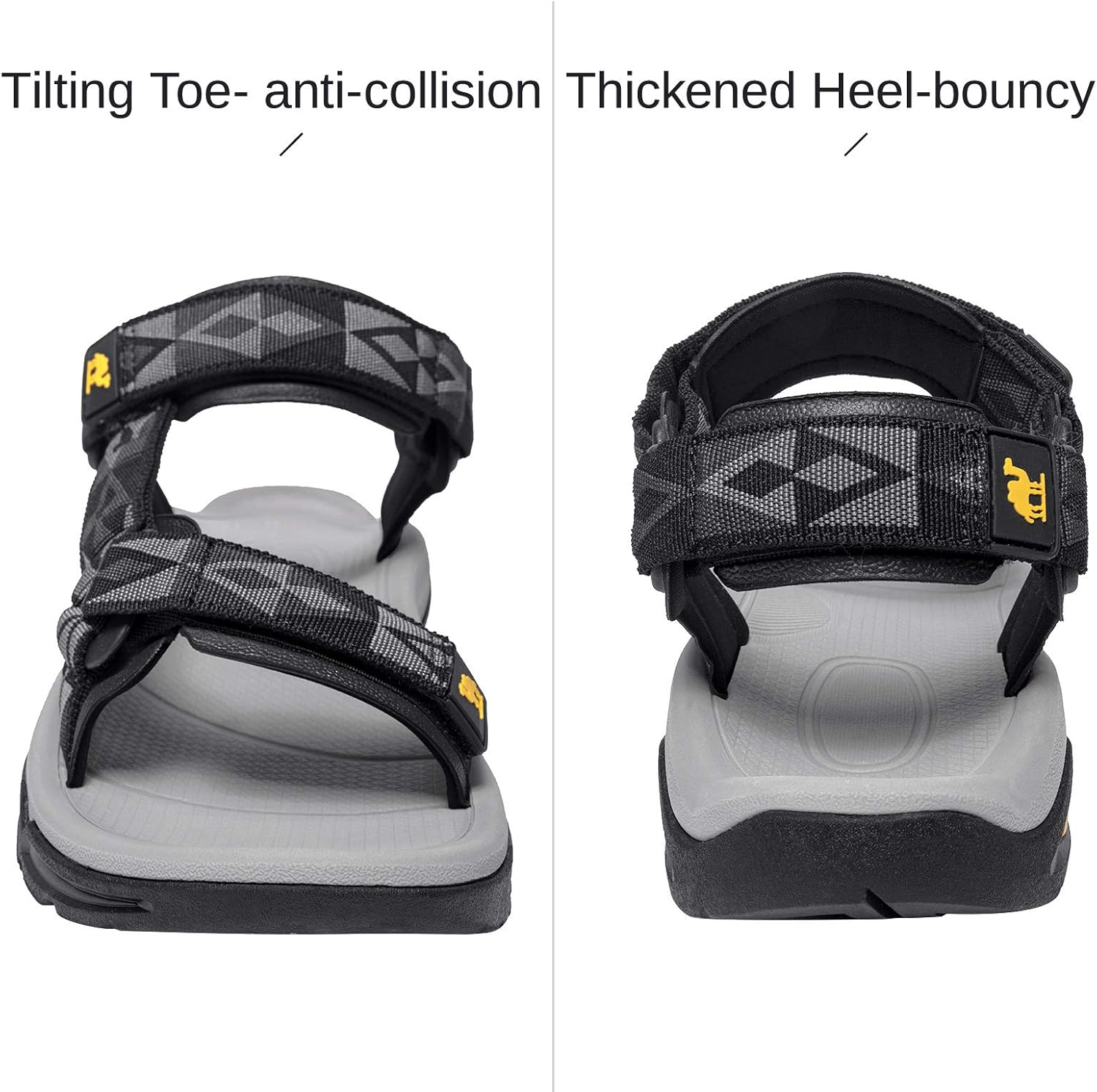 CAMEL CROWN Mens Waterproof Hiking Sandals with Arch Support Open Toe Summer Outdoor Beach Water Comfortable Sport Sandals - Image 2