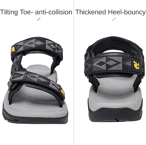 Miniatura 2 de CAMEL CROWN Sandalias de senderismo para hombre, impermeables, con soporte de arco, punta abierta, verano, para exteriores, comodidad, playa,