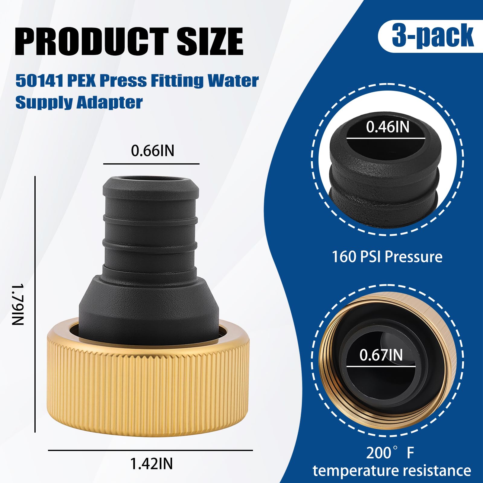 Viega ManaBloc PEX Adapters - 3/4" Fittings -6 Viega ManaBloc PEX Adapters - 3/4" Fittings -6